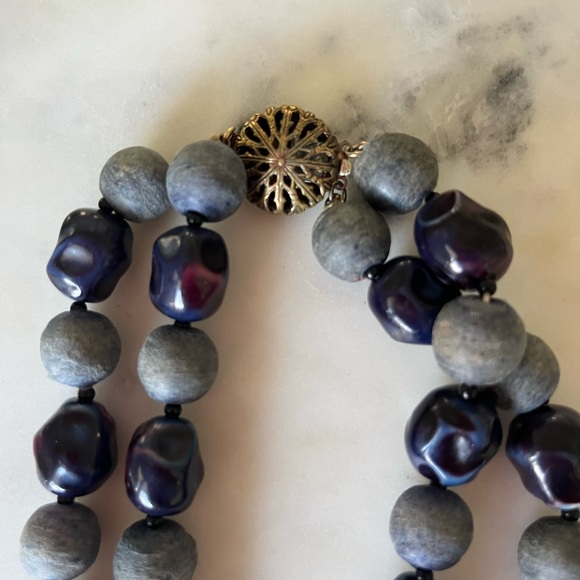 Vintage Costume Beaded Jewelry Necklaces Earrings Bracelet floral green orange - Picture 13 of 15